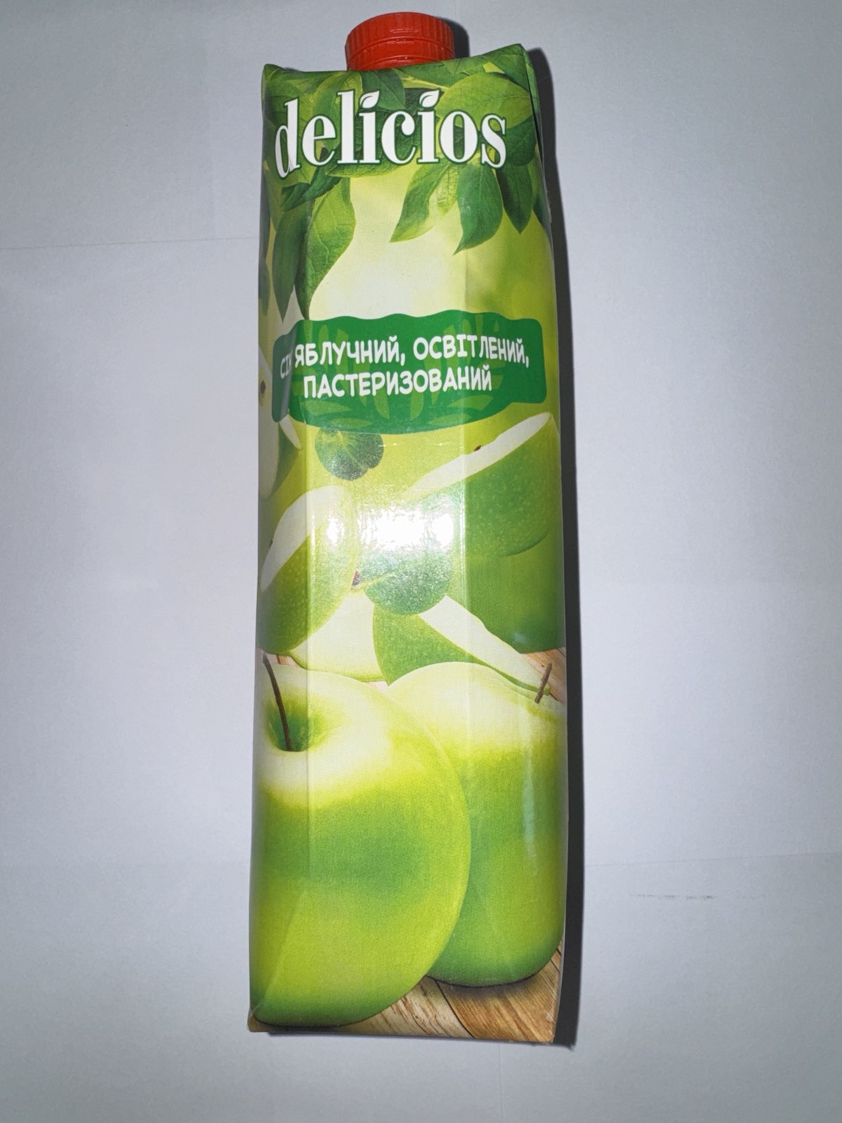 Сік яблучний відновлений, ТМ "Delicios" без доданого цукру, 1л